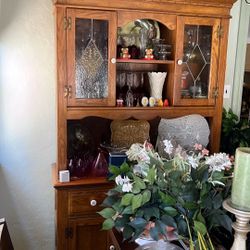 Leaded Glass China Cabinet