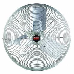 DAYTON Mounted Fan: 30 in Blade Dia, 115/230V AC, 1/3 hp Motor HP, Wall Mount, Non-Oscillating