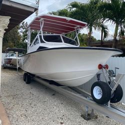 Bote  🛥️ 28 ‘ Anacapri Con Su Trailer  En Excelente Condición Listo Para Instalar Motor 