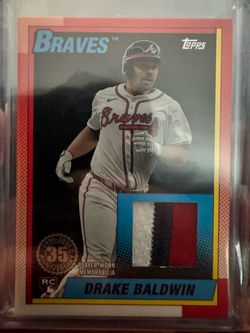 2025 Topps Update Drake Baldwin 1990 Relic RC Jersey Rookie #90RU-DB Braves numbered to 10
