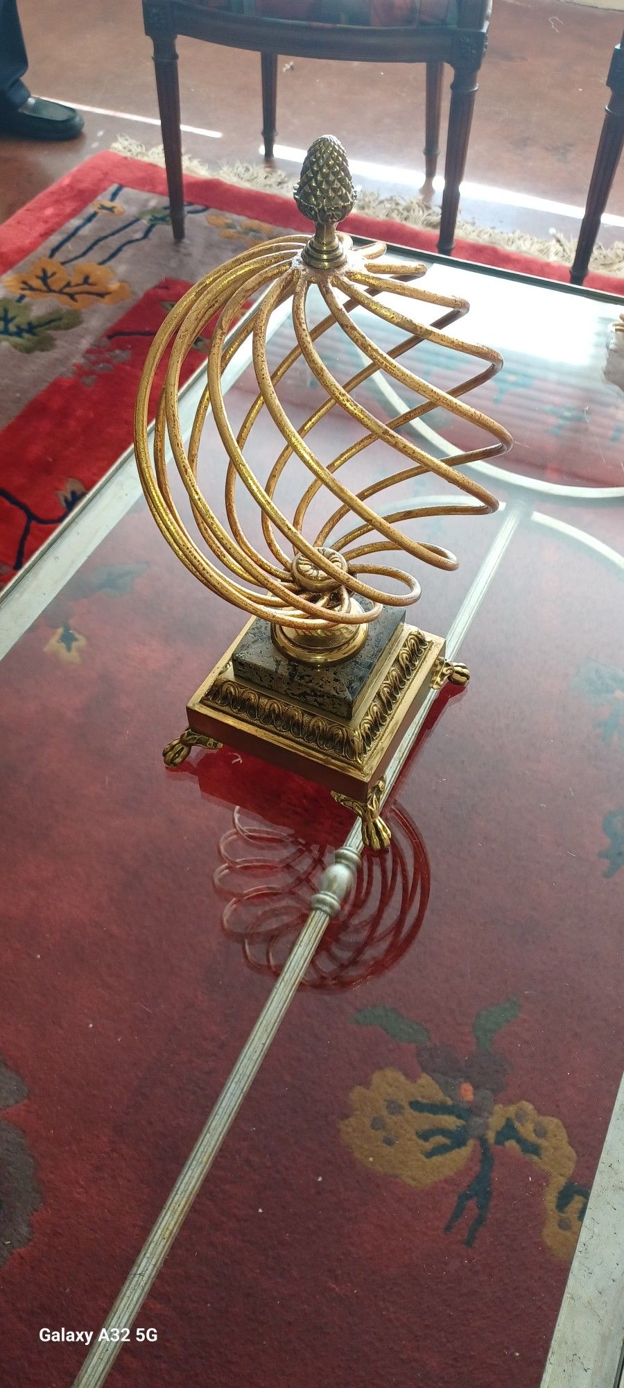 Maitland-Smith Spiral Globe / Sphere Lion's Paw Feet  $425obo  16"h x 8"d