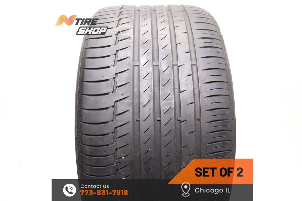 Set of 2 Used 5.5/32 Summer 315/30R22 107Y Continental PremiumContact 6