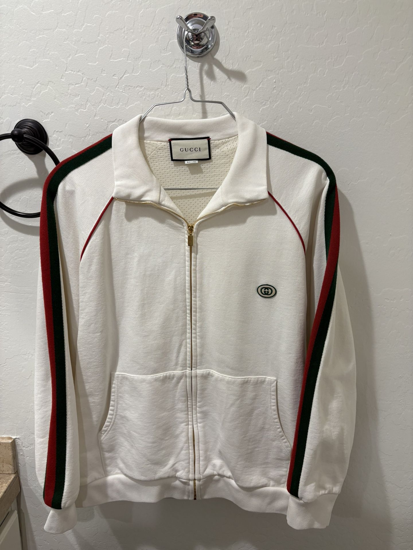 Gucci Jersey Zip Up Sweatshirt Sz XXL