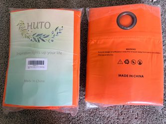42Wx72L Vibrant Orange Blackout Curtains