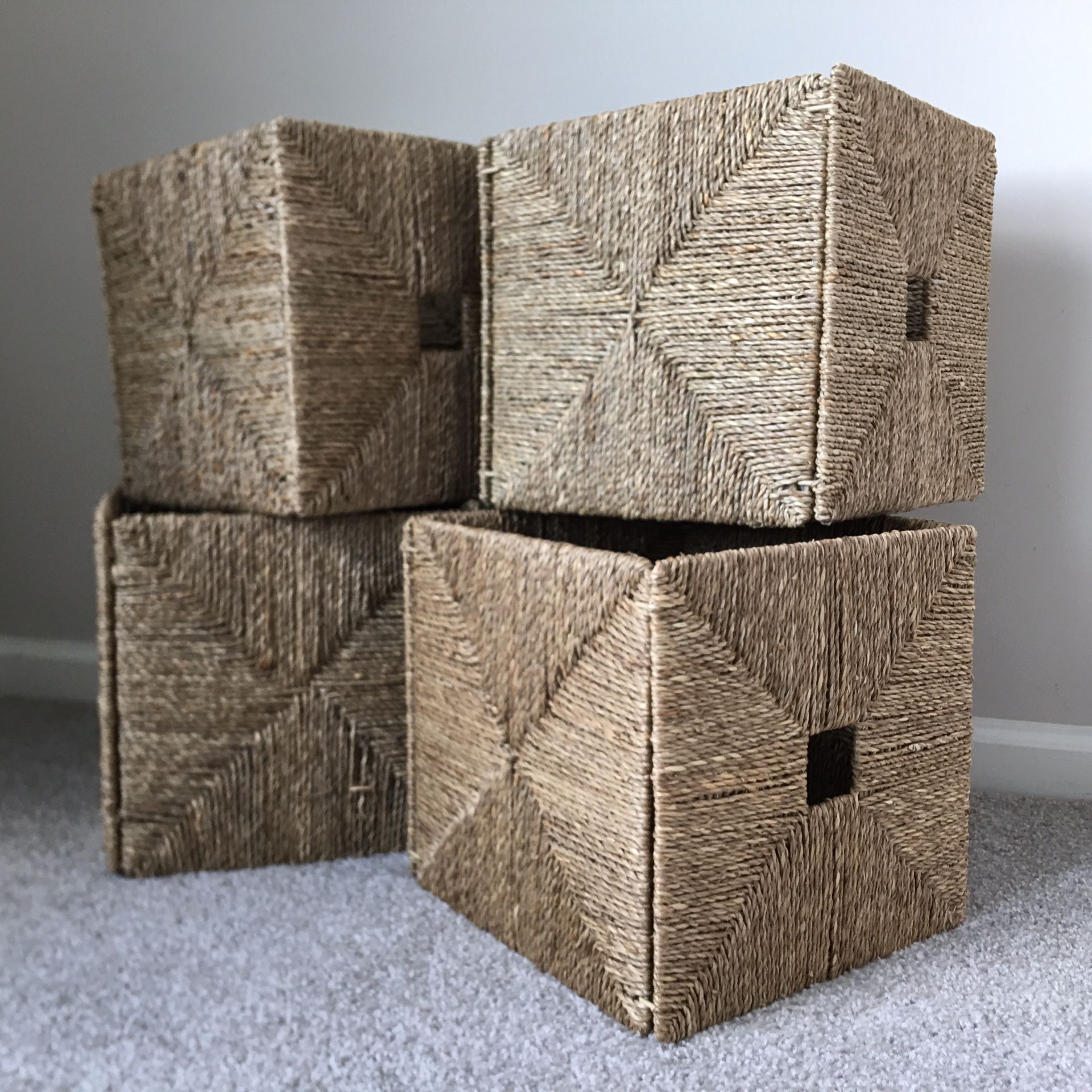 IKEA Knipsa Seagrass baskets (set of 4)