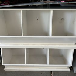 White Wood Toy Storage