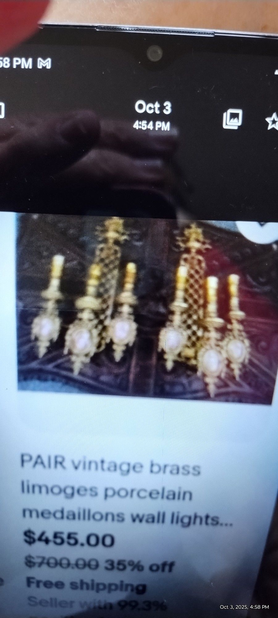RARE! BRASS?BRONZE WALL SCONCES {great desert2}π