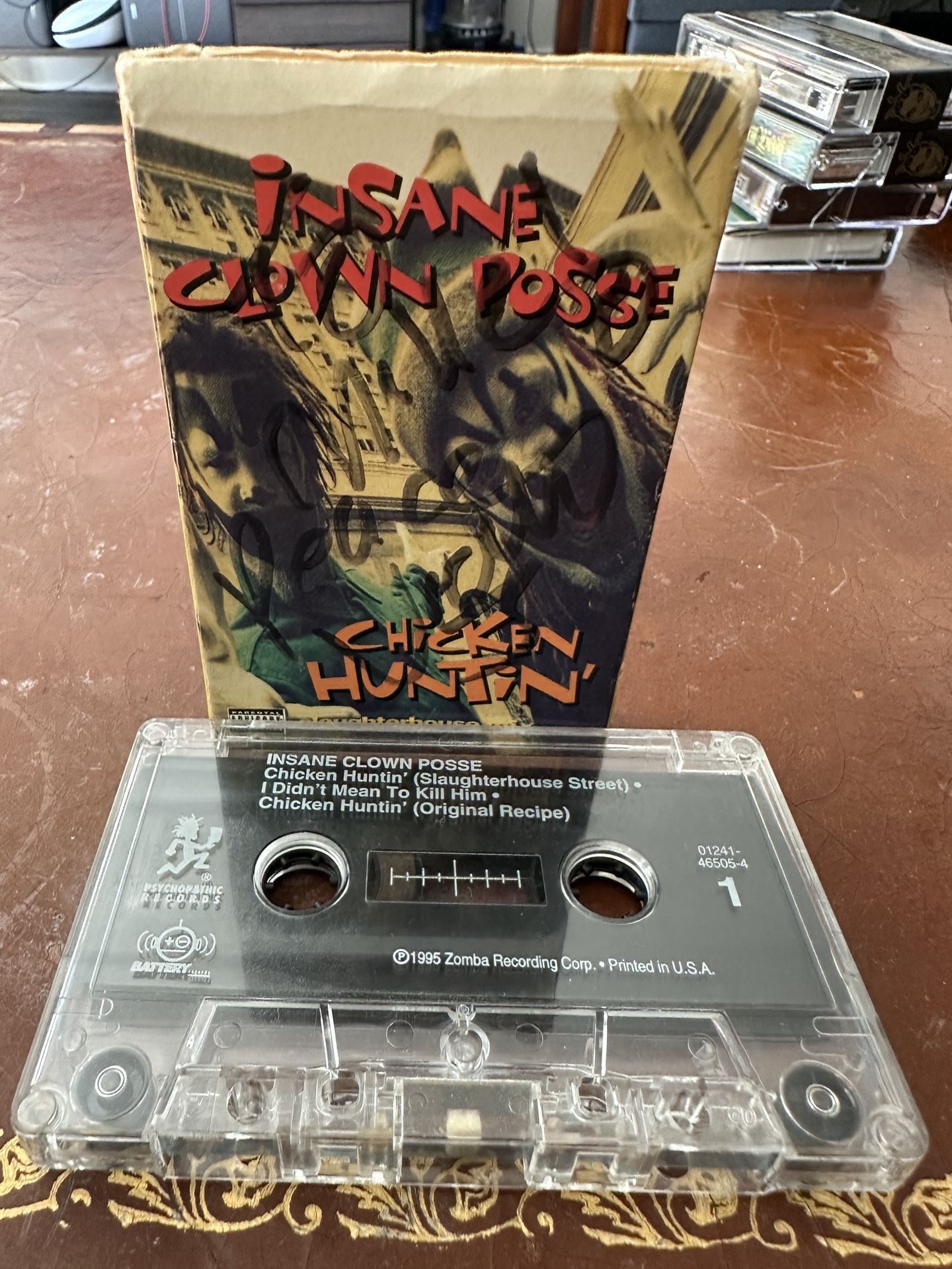 Rare Insane Clown Posse Chicken Huntin Cassette Tape Autographed Juggalo ICP Twiztid