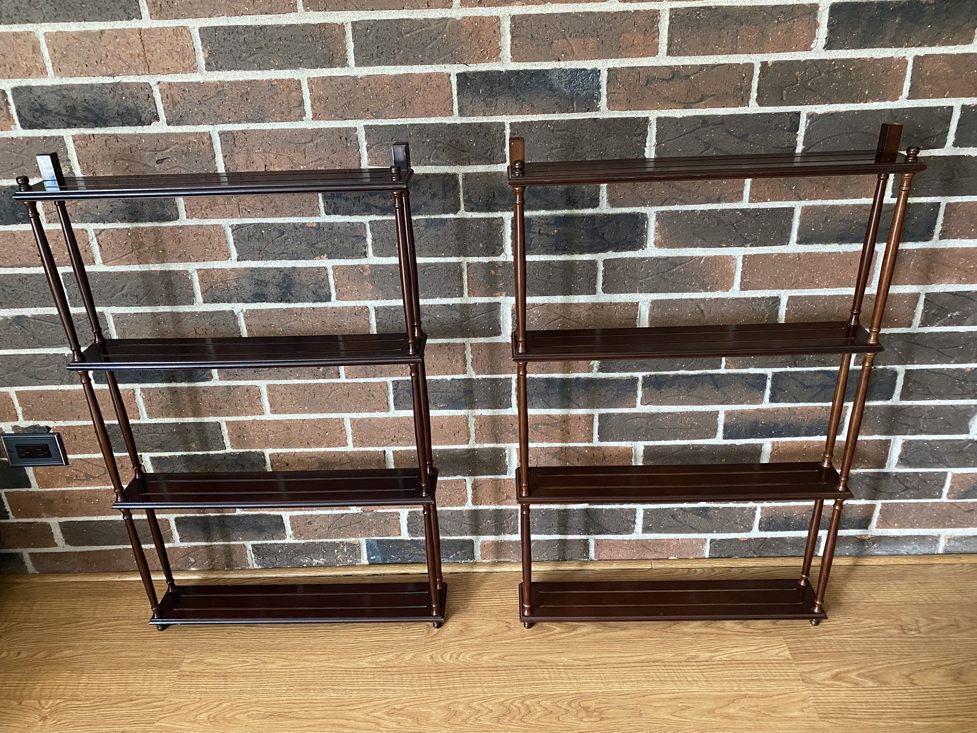 The Bombay Company Pair of Wood Display Shelves