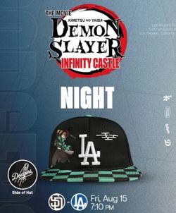 Los Angeles Dodgers ⚔️Demon Slayer X Dodger Collab Hat Giveaway 8/15/25 New SGA