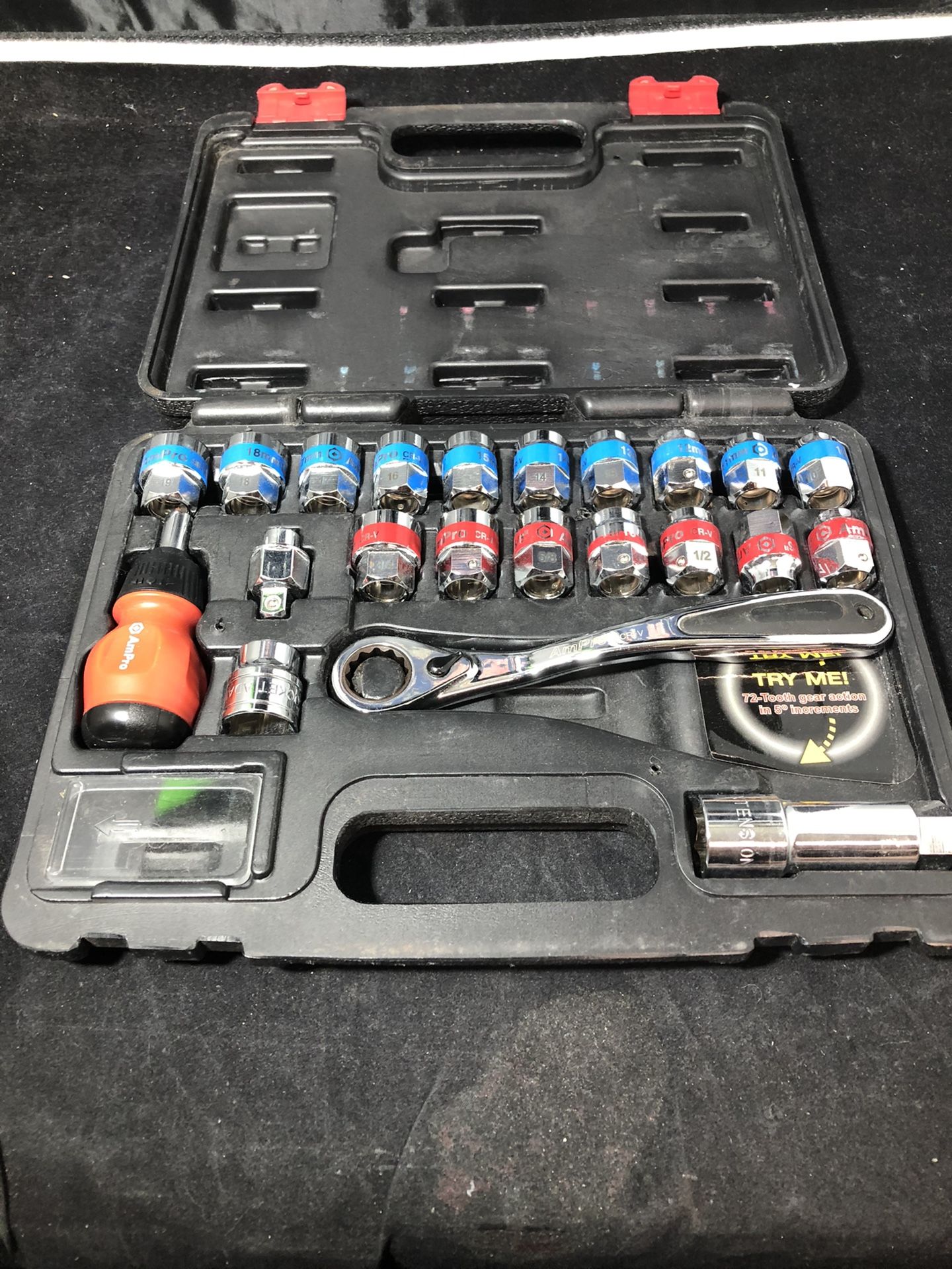 AmPro 29pc Go-Thru Hex Geared Socket Set