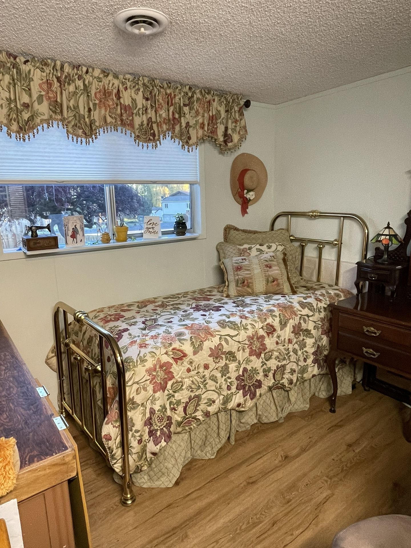 One Twin Brass Bed With Extra soft mattress