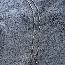 Sterl Silver Figaro Cuban Link Chain