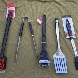 6 pc BBQ Grilling Tools Set. All new, never used. Willing to sell pieces separately $10-$5 a piece.