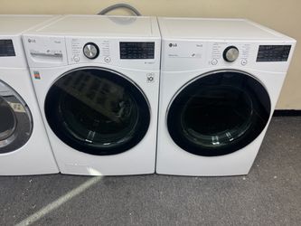 LG ThinQ Front-Load Washer and Dryer Set