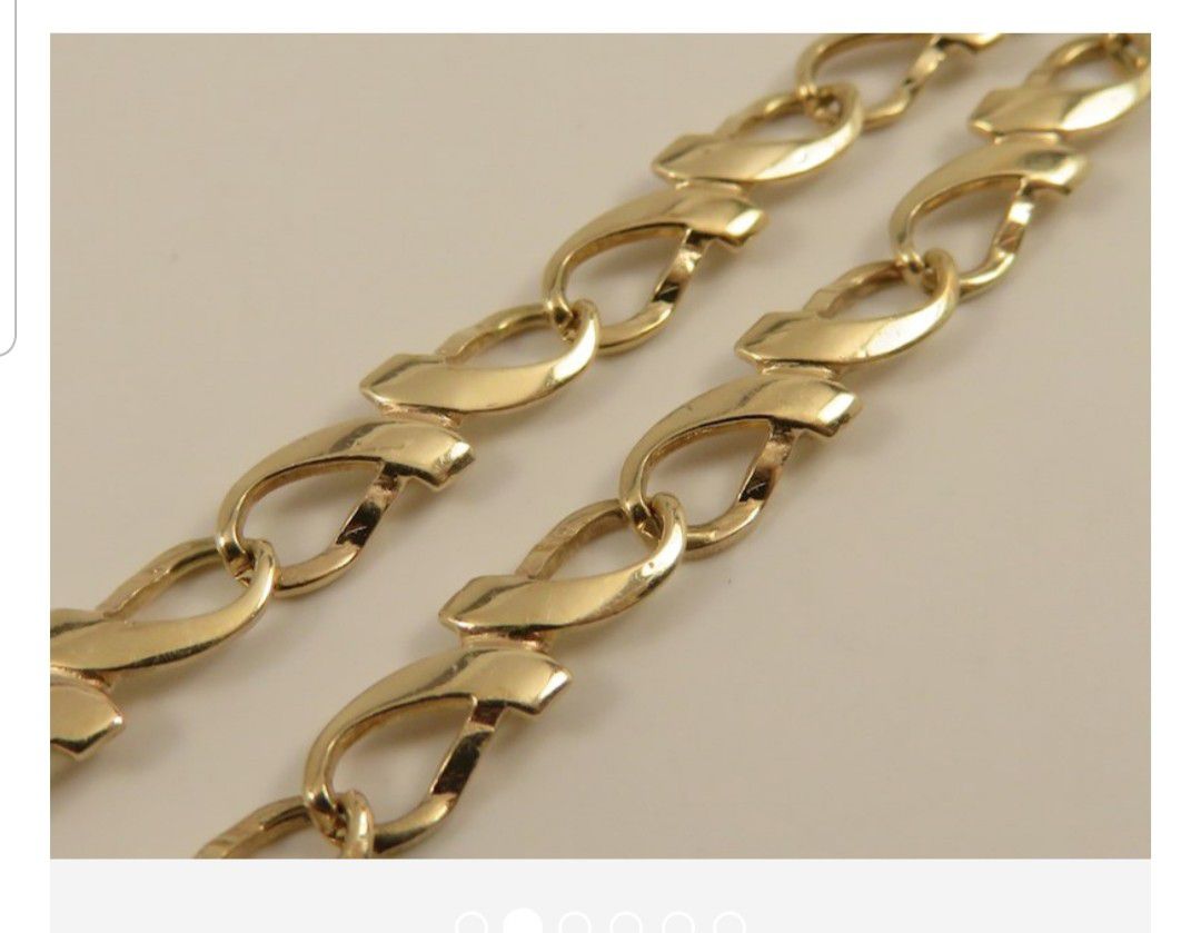 7.25" 10 k 3.5 gram gold bracelet unique link