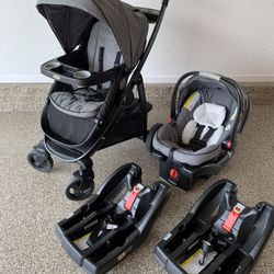 Graco Quick Connect Travel System w/3 Bases