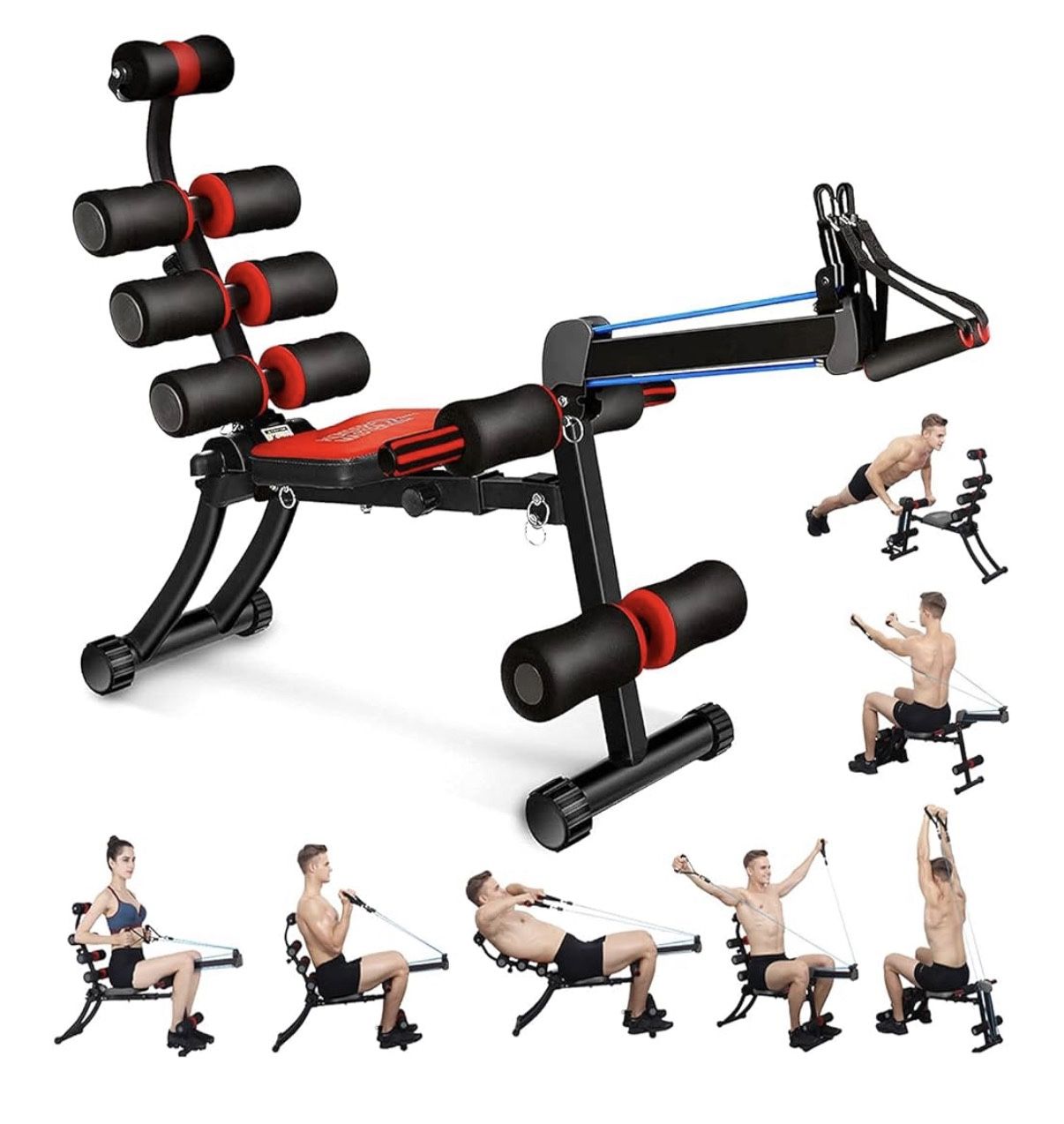 22 in 1 Wonder Master Core & Abdominal Workout Equipment, Foldable & Adjustable Rowing Machine, Core Strength Training& Abdominal Exercise Trainers wi