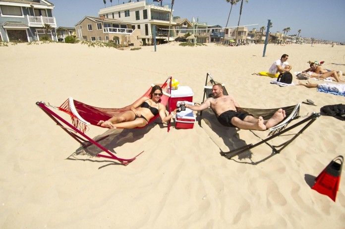 Foldable Hiking Bed Hammock Backpacking Beach Chair Folding Hammock with Carrying Bag