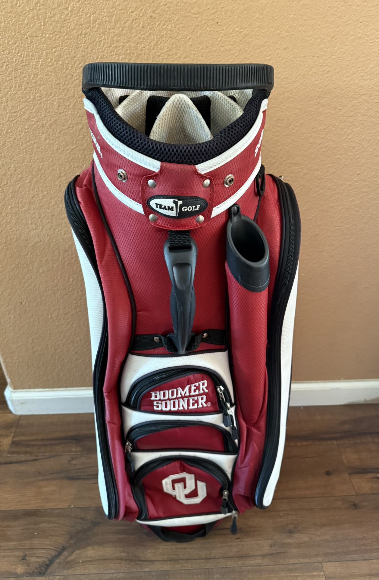 Team Golf Oklahoma Sooners Victory Cart Golf Bag RARE