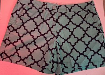 Crown & Ivy Turquoise & black shorts