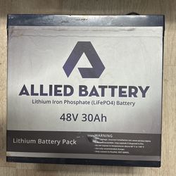 Allied Battery AB-INDV-48V-30AH 30Ah LiFeP04 48V 51.2V nominal Golf Cart Battery