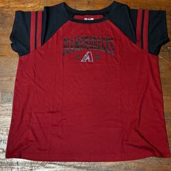 Women’s 2xl Red and black Arizona Diamondbacks baseball tee #baseball MLB