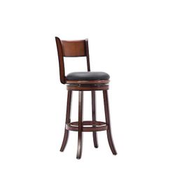 Palmetto 29 in. Brandy Swivel Cushioned Bar Stool