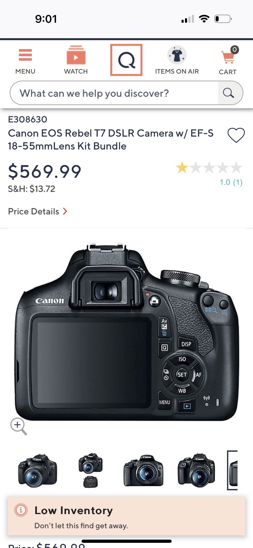 Canon EOS Rebel T7 DSLR Camera w/ EF-S 18-55mmLens Kit Bundle
