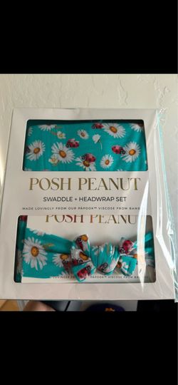 Posh Peanut Swaddle and Headwrap Set