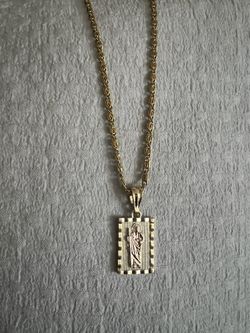 Chain With A Square St. Jude Pendant 