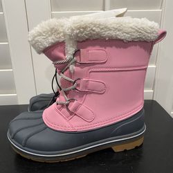 NEW Kid’s Cat & Jack PINK Lace-Up Winter Boots (Kid’s Size 4) - $20