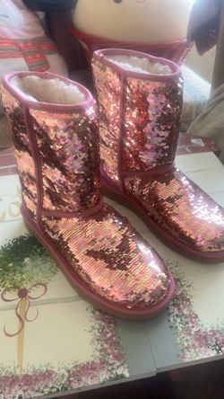 Pink/Gold Uggs Boots