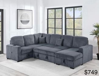 Sectional sleeper with storage
