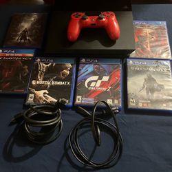 PS4 Console Bundle with 5 Games and Controller
