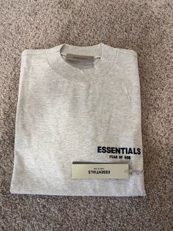 Essentials fear of god light oatmeal shirt