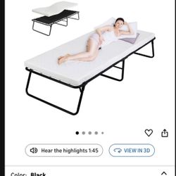 MAMIZO Folding Bed 75" × 35", 4 in Wider Rollaway Bed