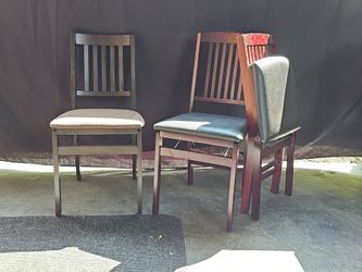 3 wooden chairs $15