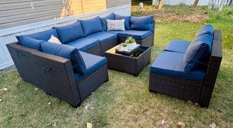 9 pc patio furniture set