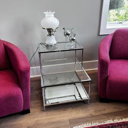 Glass Table & a Lamp