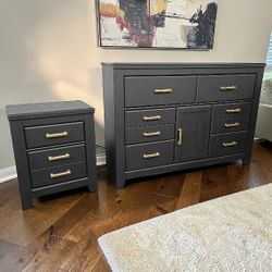 Dresser Nightstand Combo Black 