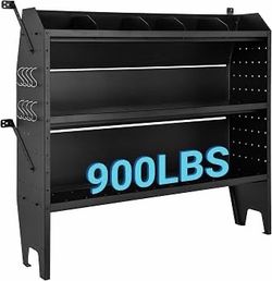 Heavy Duty Cargo Van Shelving Unit 900 LBS Capacity 52”W x 46”H x 13”D Storage Organizer