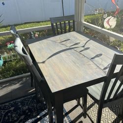 Solid Mahogany Table and Chairs 
