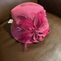 NEW Pink Wool Felt Vintage Style Fedora Something Special