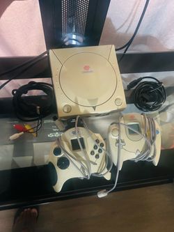 Sega Dreamcast Console with Two Controllers