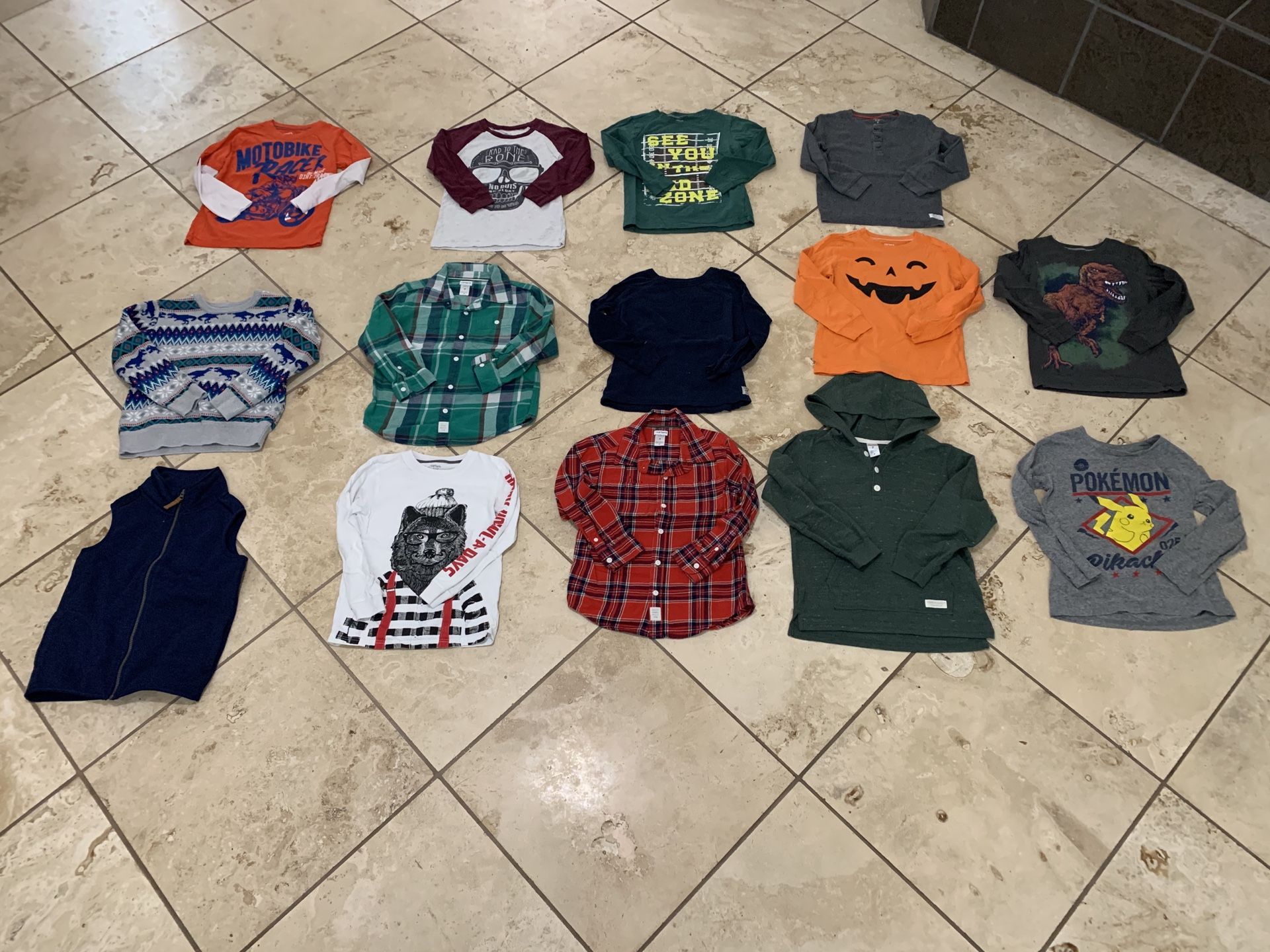 Boy size 7 long sleeves