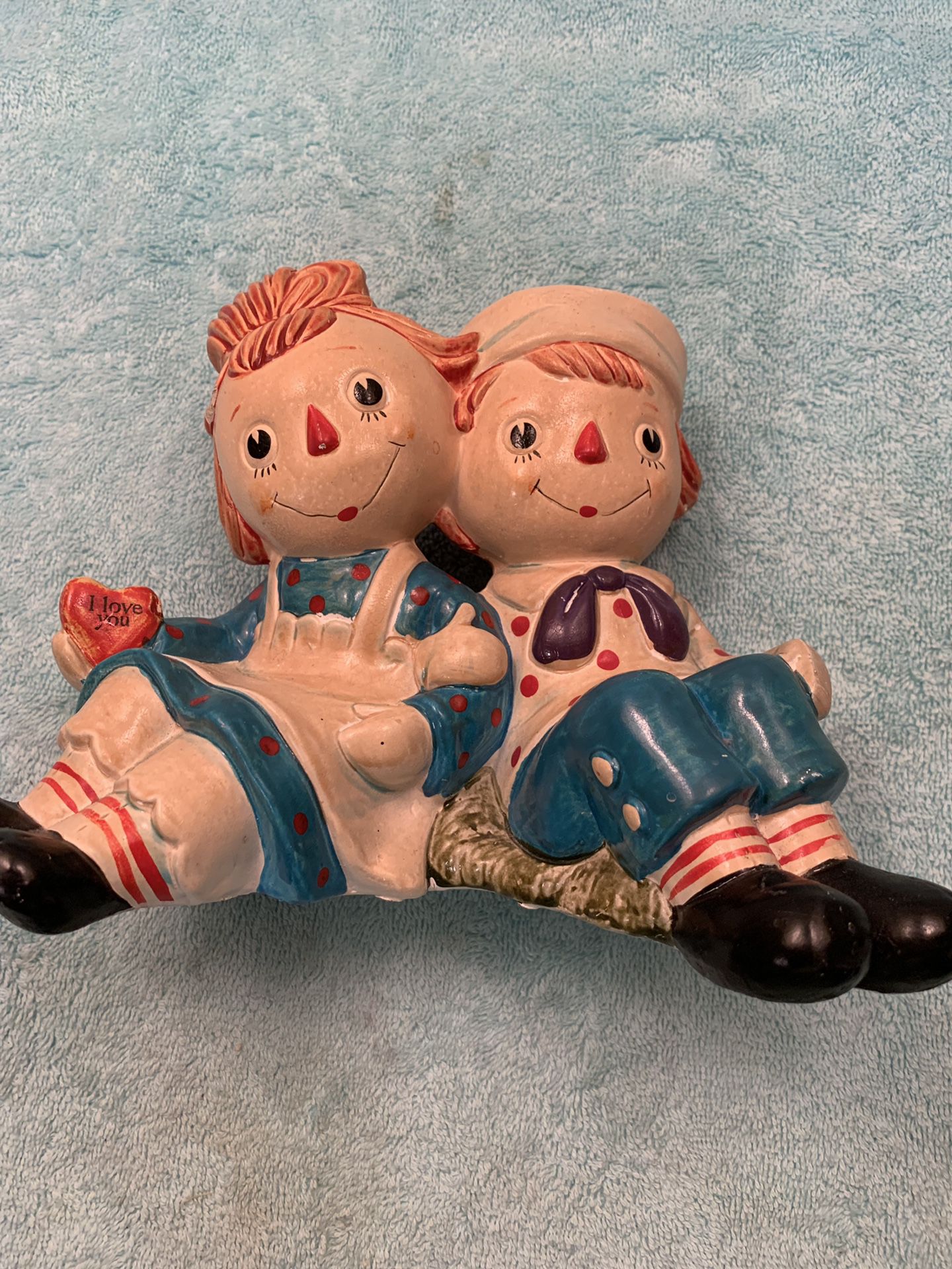 RAGGEDY ANN AND ANDY Vintage 1971 FIGURINE coin piggy bank Bobbs Merrill Japan