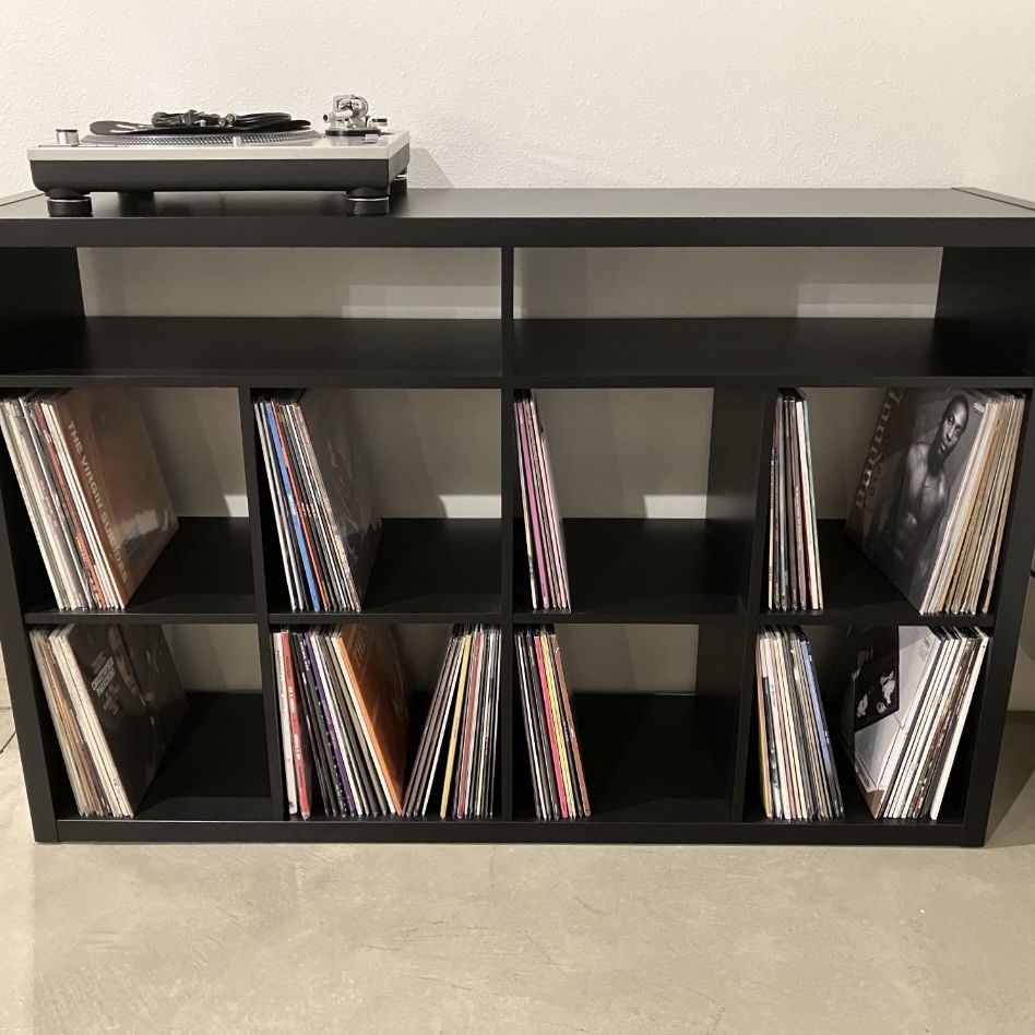 Ikea Obegransad Kallax Shelf DJ Console Table / Record Cabinet