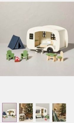 Brand NEW Hearth & Hand with Magnolia Wooden Camper Dollhouse Set 16pc NEW