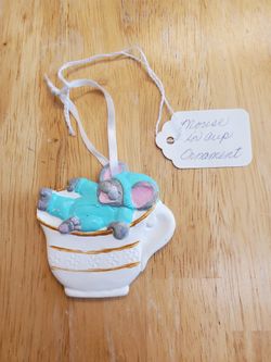 Mouse In Cup Ornament 